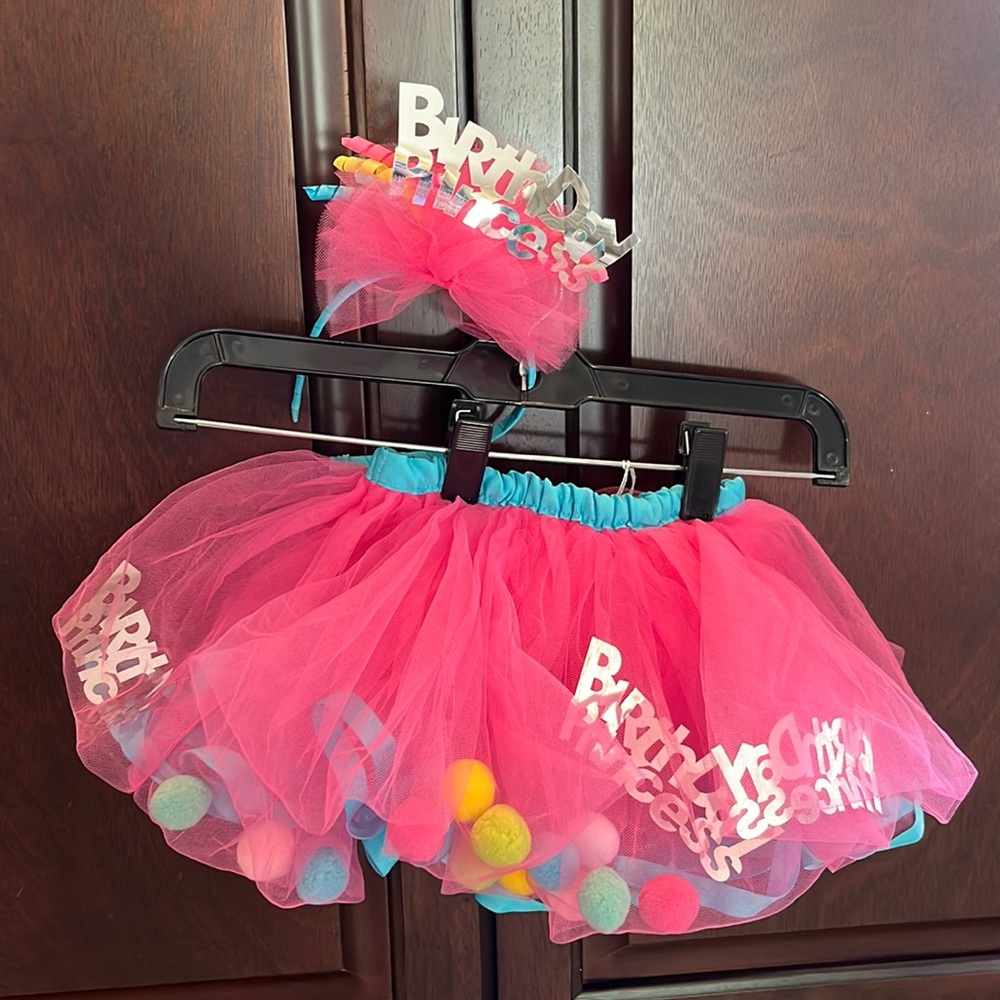 Birthday girl tutu and headband